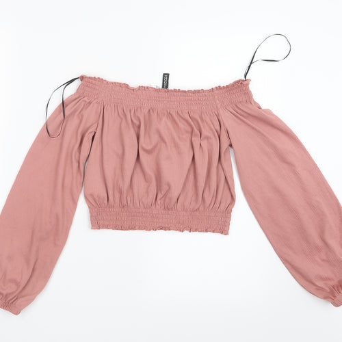 Divided by H&M Womens Pink   Cropped T-Shirt Size XS