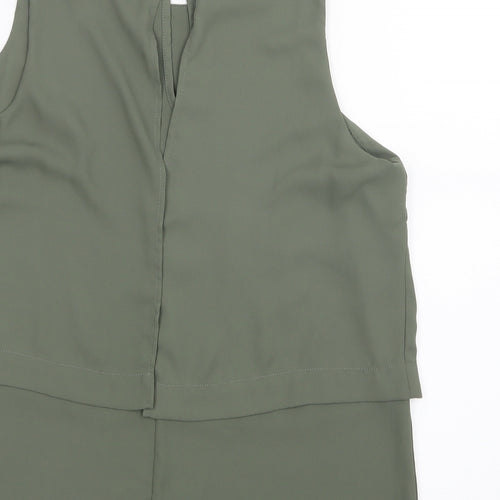 Select Womens Green  Mesh Basic Blouse Size 14