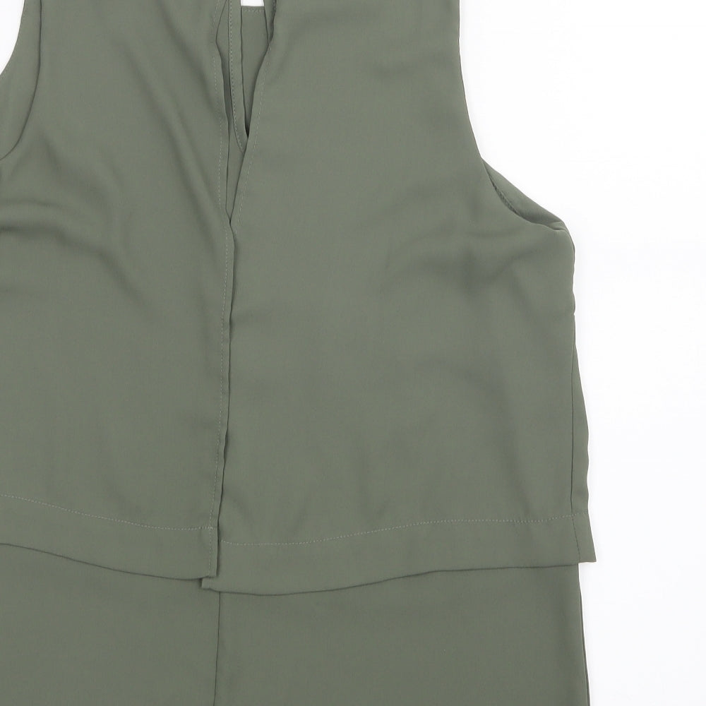 Select Womens Green  Mesh Basic Blouse Size 14