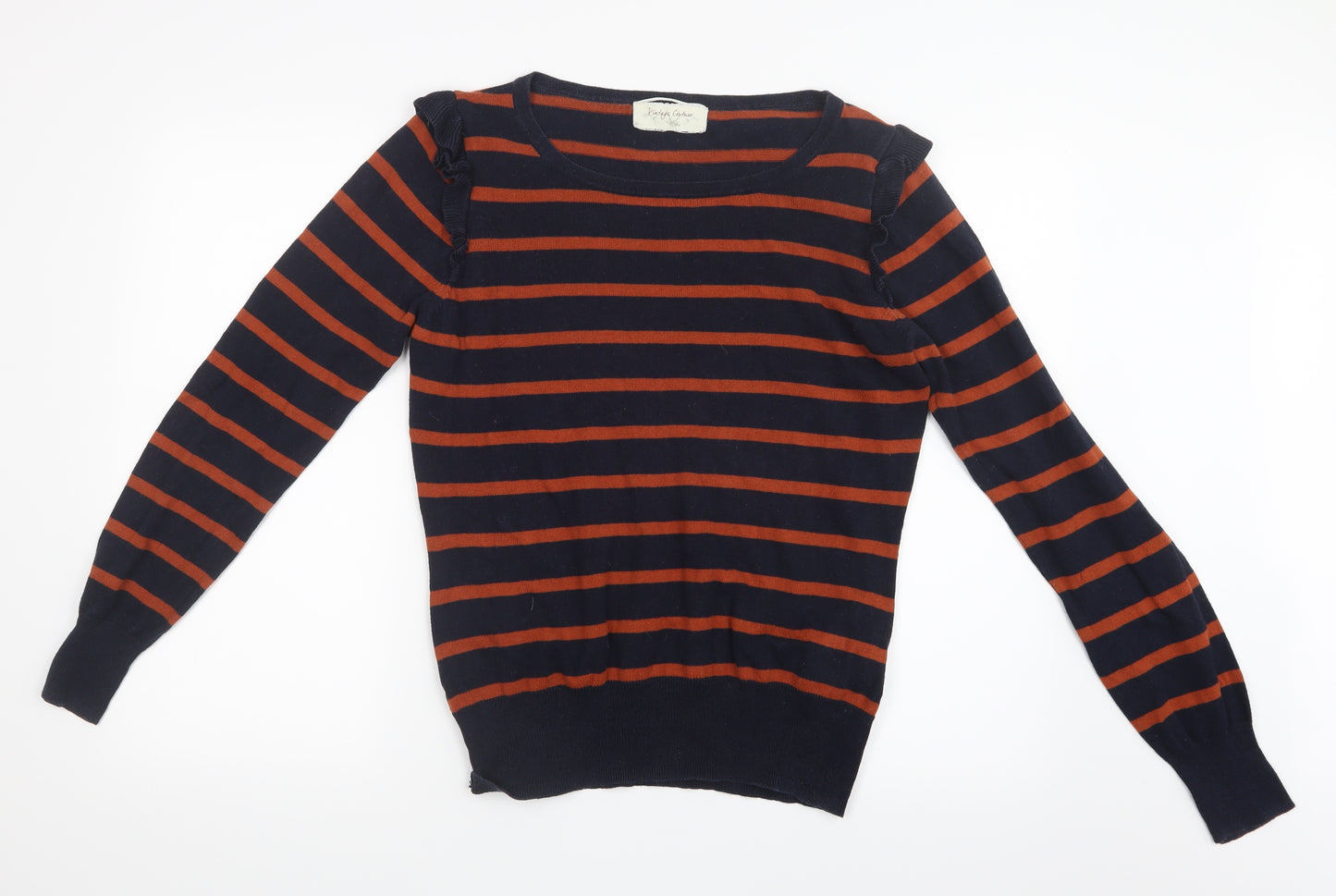 Vintage Couture Womens Blue Striped Knit Pullover Jumper Size 14