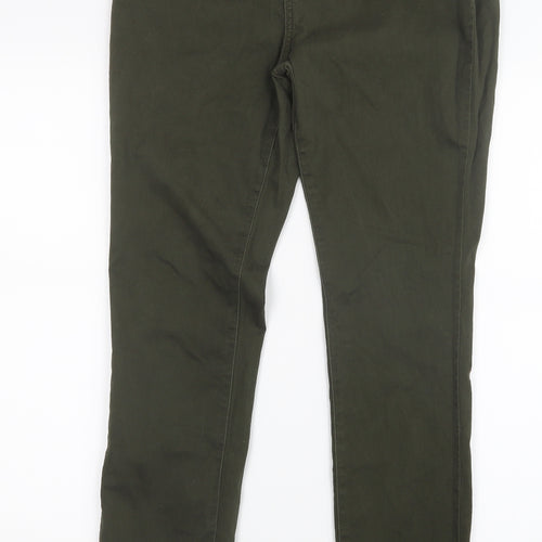 TU Womens Green  Denim Straight Jeans Size 12 L29.5 in