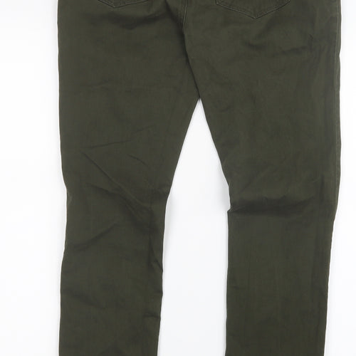 TU Womens Green  Denim Straight Jeans Size 12 L29.5 in