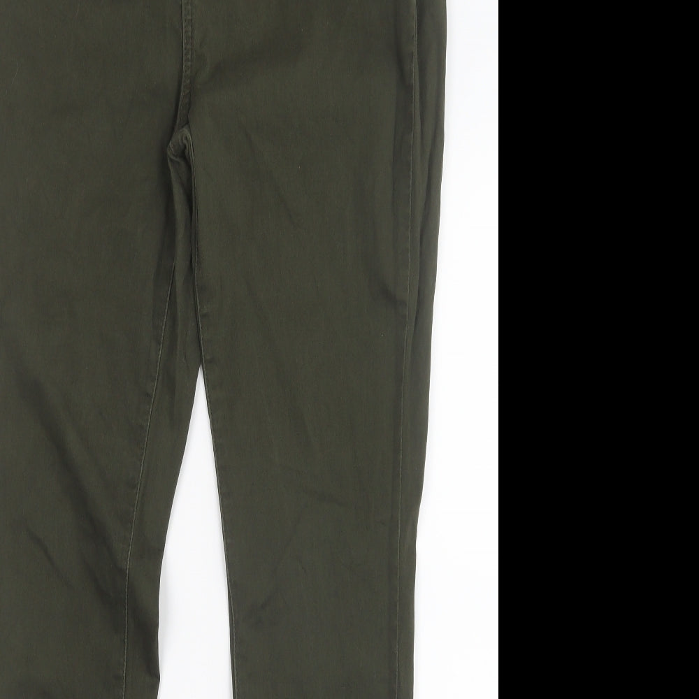 TU Womens Green  Denim Straight Jeans Size 12 L29.5 in