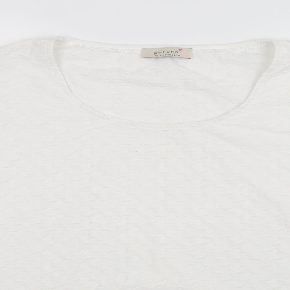 Per Una Womens White   Basic T-Shirt Size 18