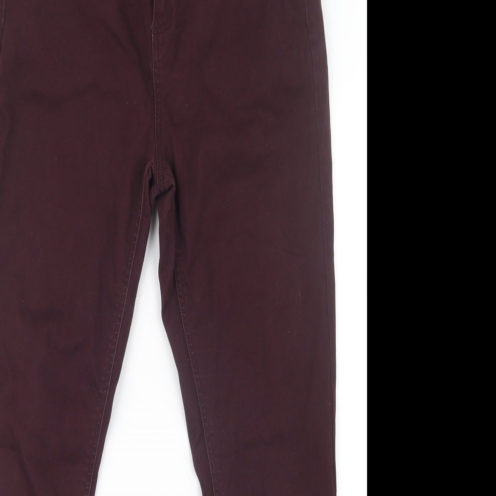George Womens Purple  Denim Straight Jeans Size 12 L27 in