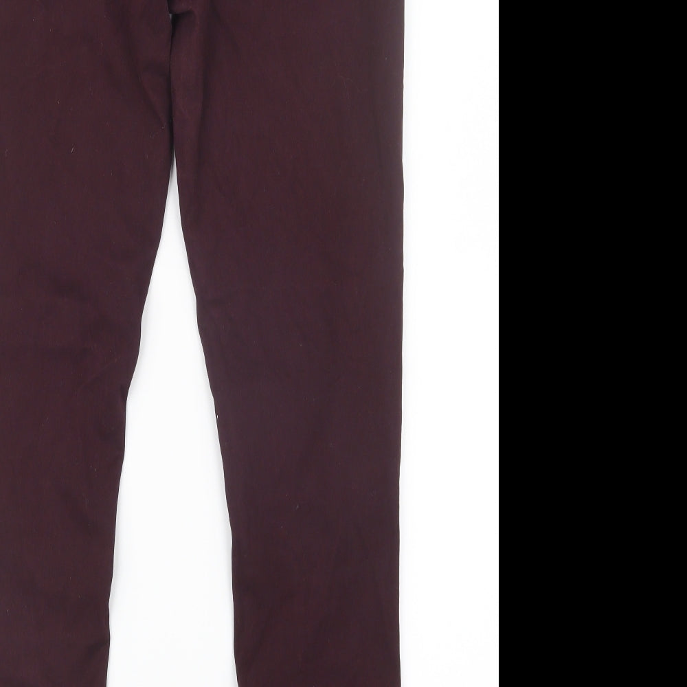 George Womens Purple  Denim Straight Jeans Size 12 L27 in