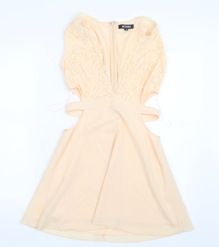 Missguided Womens Pink A-Line Size 10