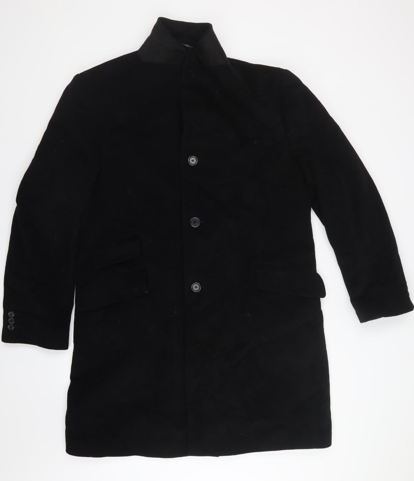 Autograph Mens Black   Pea Coat Coat Size L