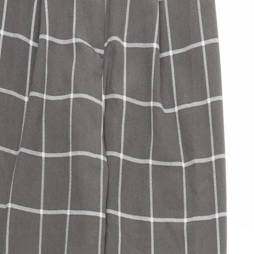 H&M Womens Grey Check  Jegging Trousers Size 6 L26 in - Stretch waistband