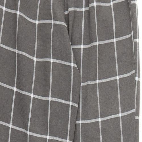 H&M Womens Grey Check  Jegging Trousers Size 6 L26 in - Stretch waistband