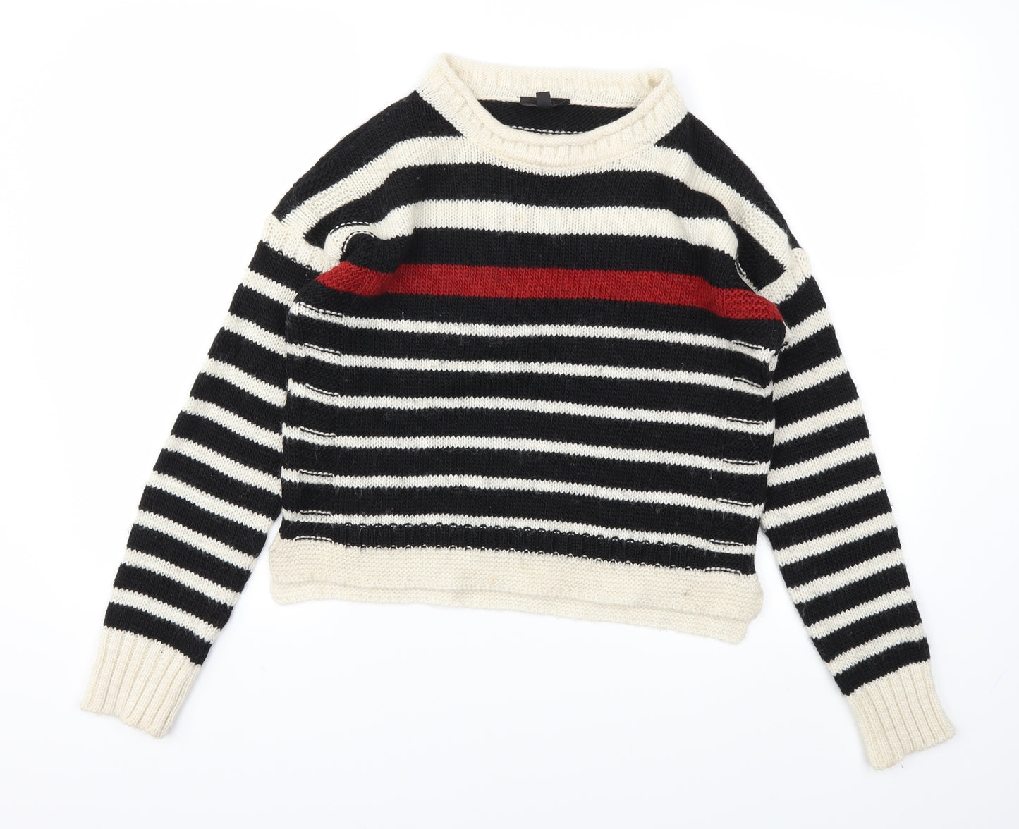 Topshop Womens Multicoloured Striped  Pullover Jumper Size 10