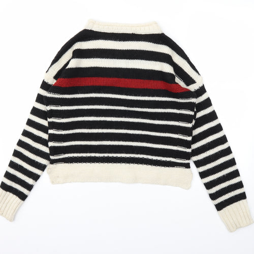 Topshop Womens Multicoloured Striped  Pullover Jumper Size 10