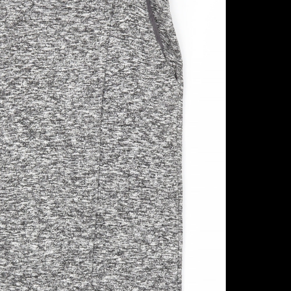 NEXT Womens Grey   A-Line Skirt Size 8  - Stretch waistband
