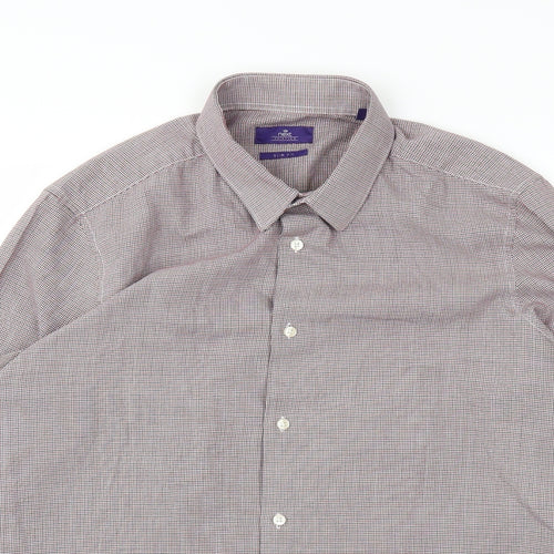 Next  Mens Red Check   T-Shirt Size 16