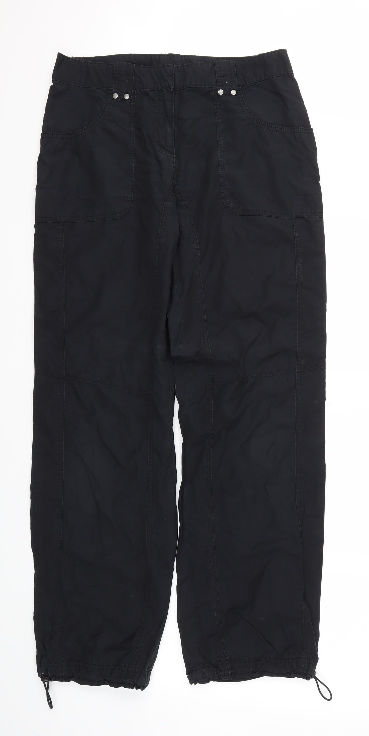 Next  Womens Black   Trousers  Size 12 L32 in