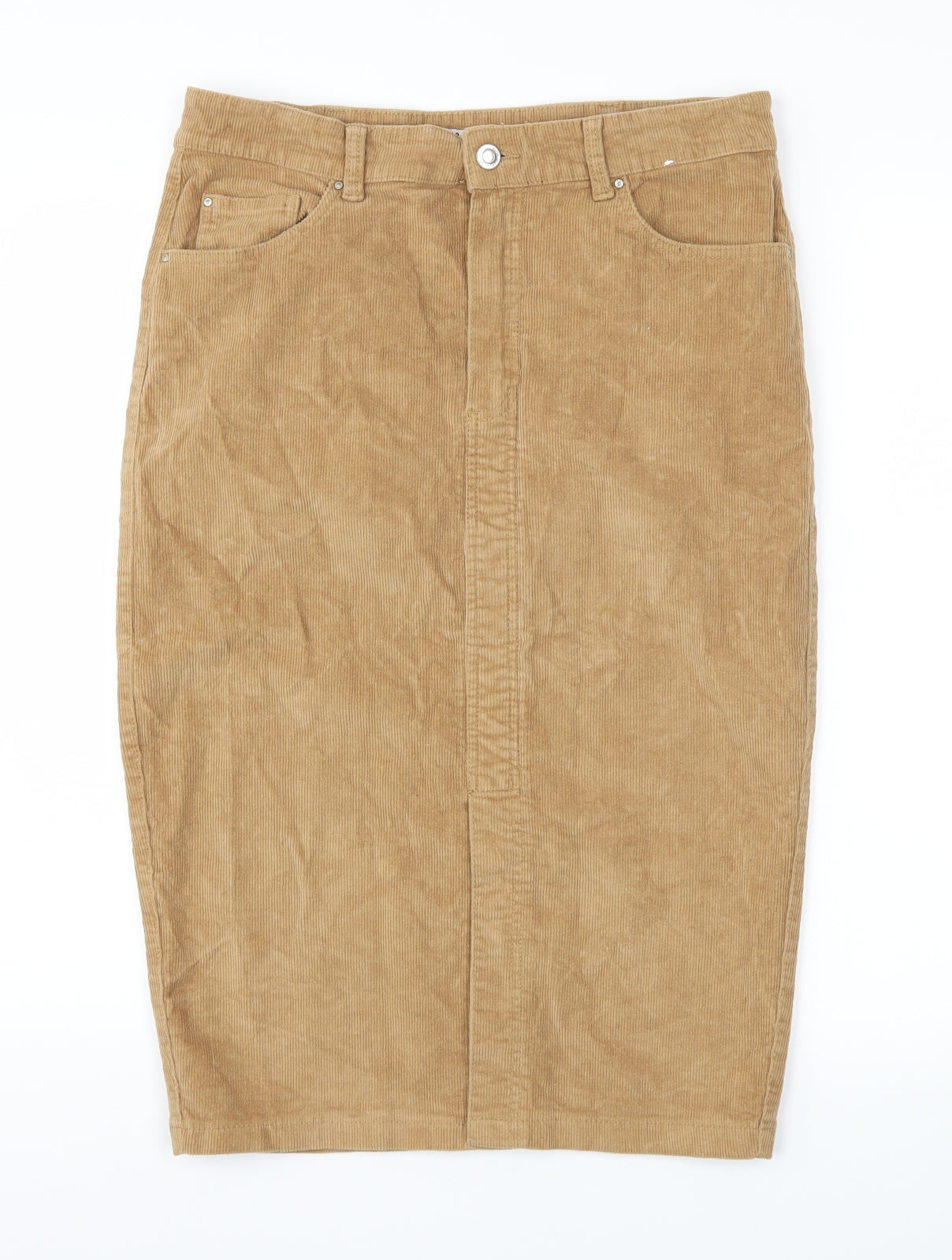 Denim & Co. Womens Brown   A-Line Skirt Size 14