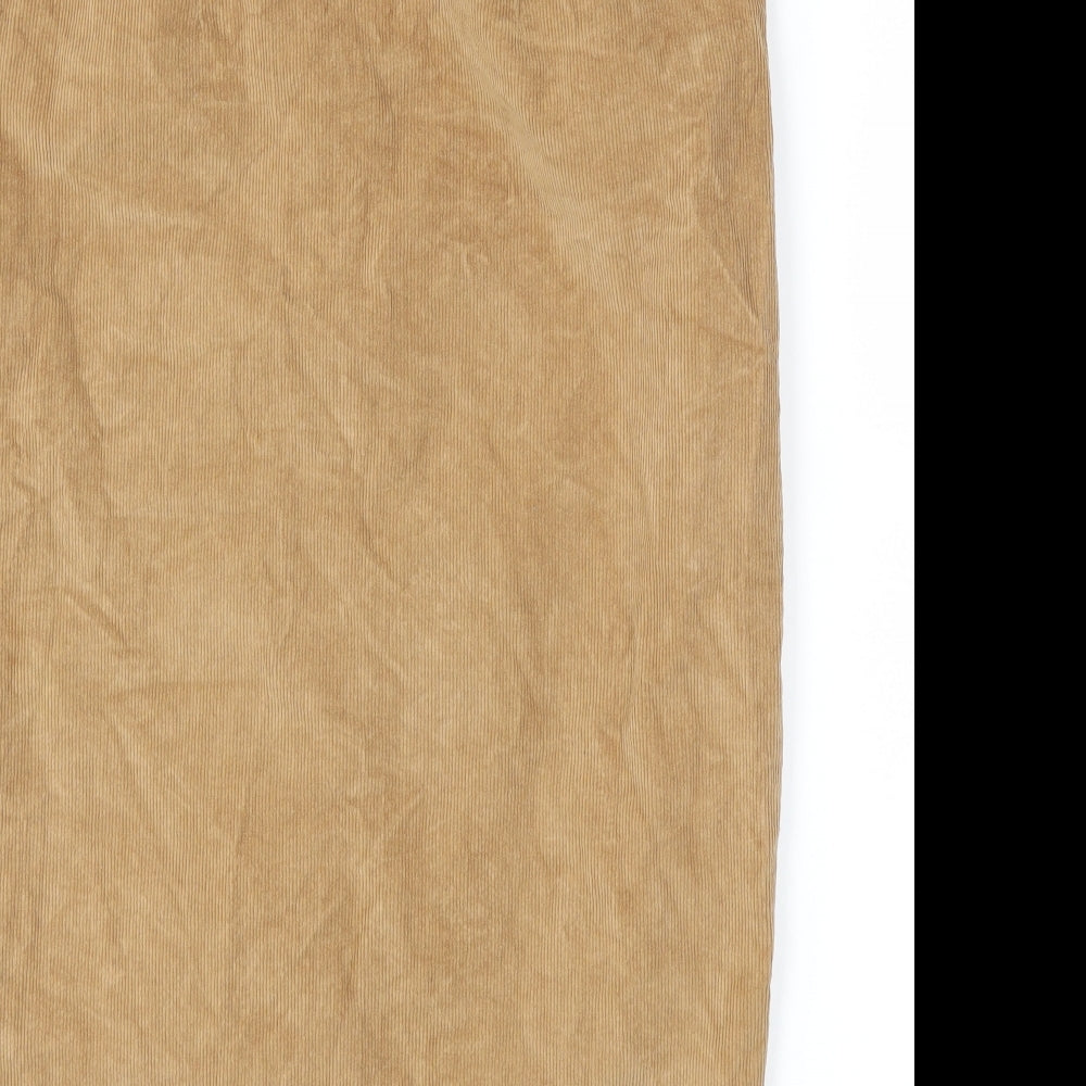 Denim & Co. Womens Brown   A-Line Skirt Size 14