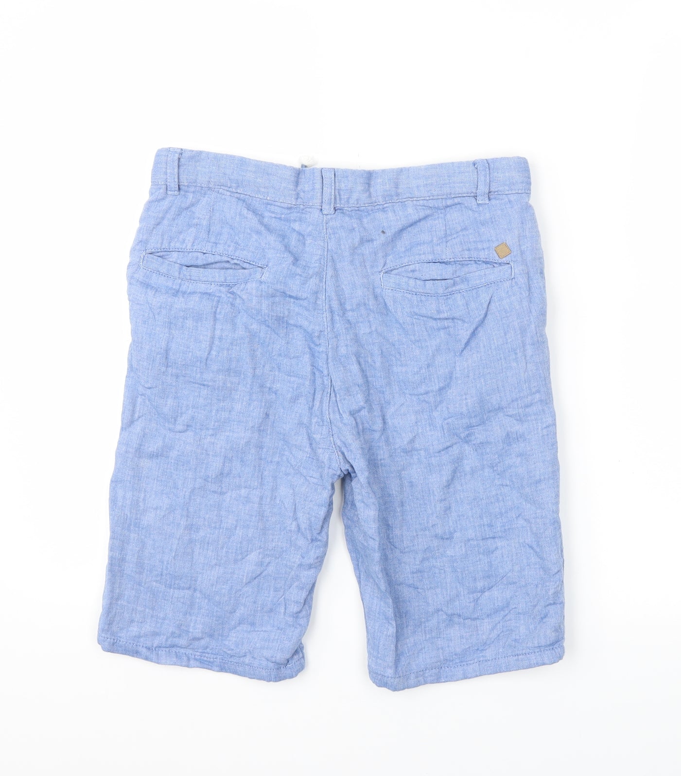 Zara Boys Blue Houndstooth  Chino Shorts Size 11-12 Years