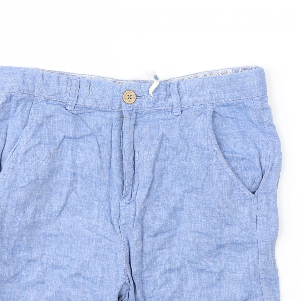Zara Boys Blue Houndstooth  Chino Shorts Size 11-12 Years