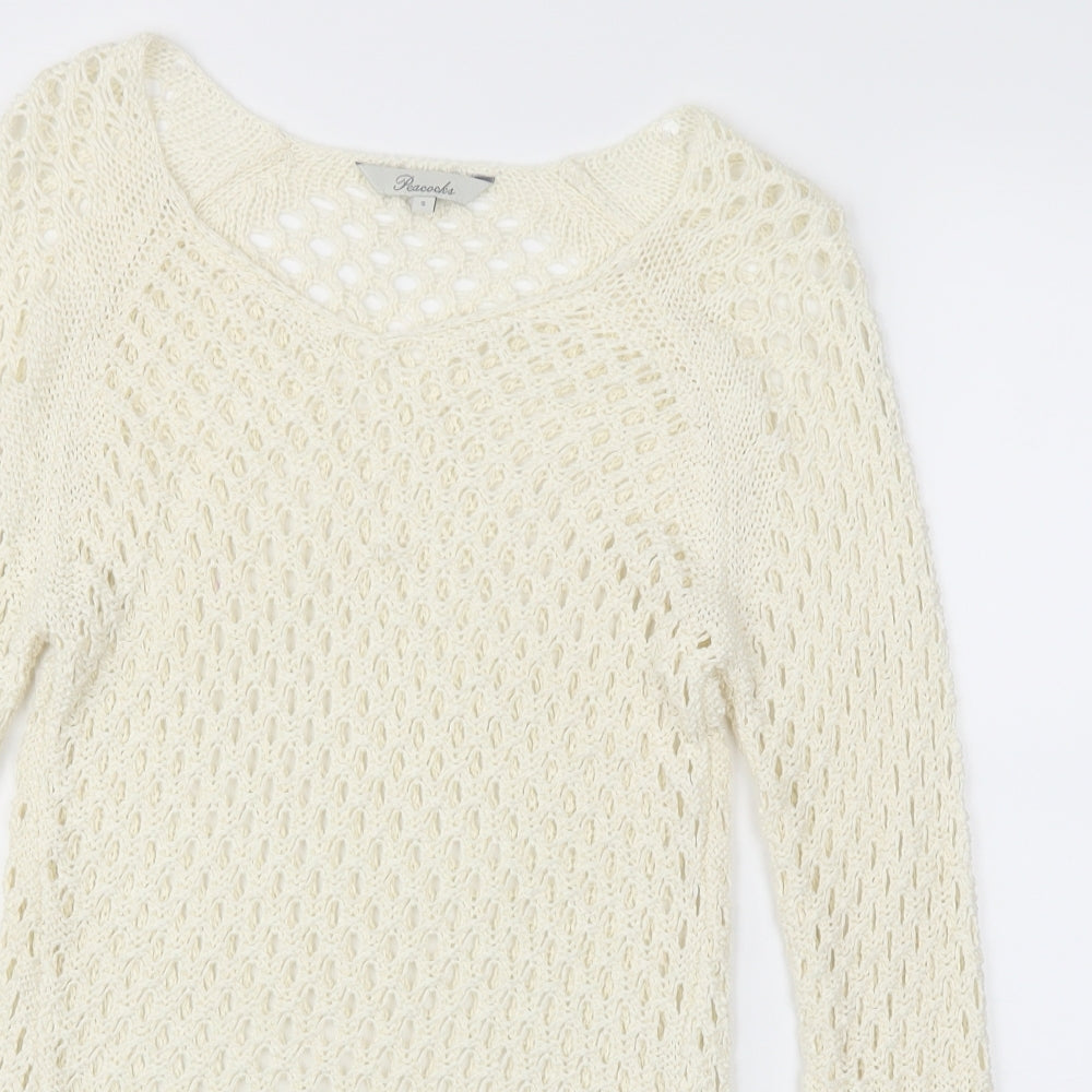 Peacocks Womens Ivory   Pullover Jumper Size S