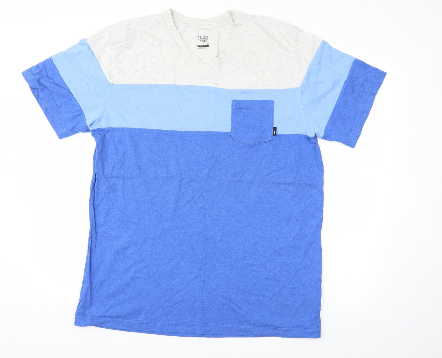Nike Mens Blue Striped   T-Shirt Size XL