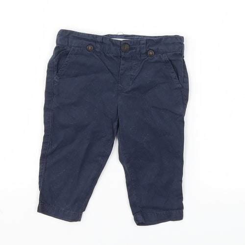 Zara Boys Blue Ikat  Cargo Trousers Size 3-6 Months