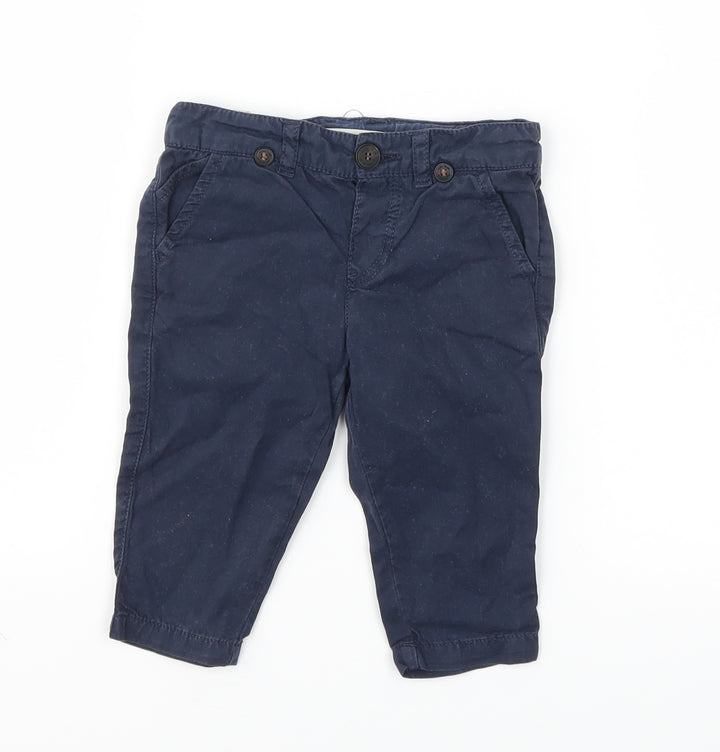 Zara Boys Blue Ikat  Cargo Trousers Size 3-6 Months