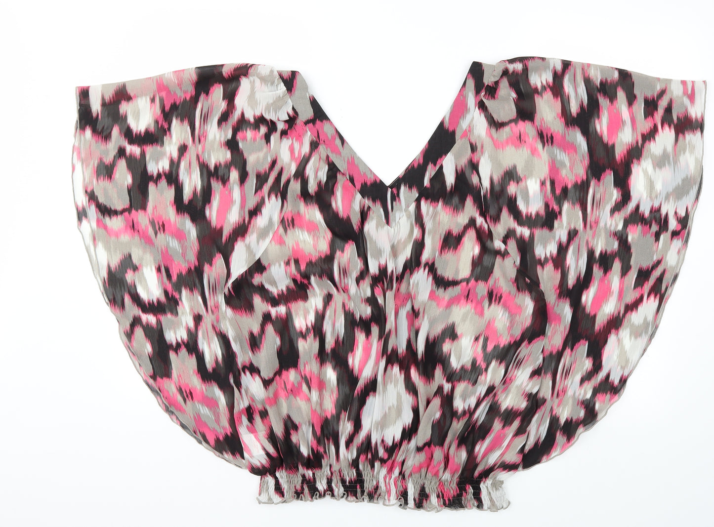 Be beau Womens Multicoloured Houndstooth  Basic Blouse Size 18