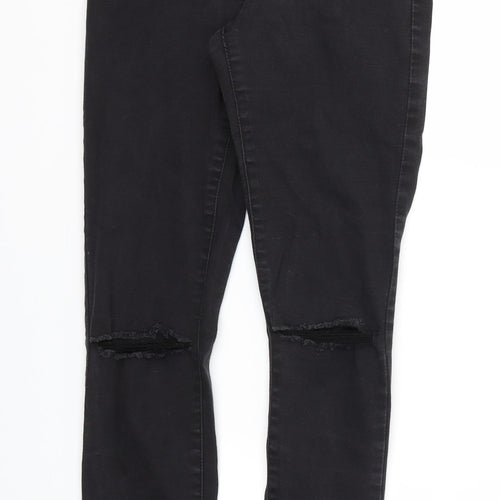 Denim & Co. Womens Black   Skinny Jeans Size 10 L28 in