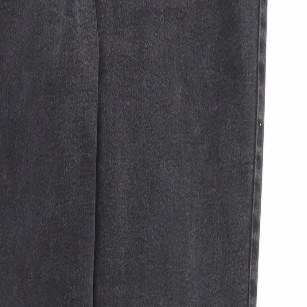 DENIM &CO  Womens Black Houndstooth  Skinny Jeans Size 14 L29 in