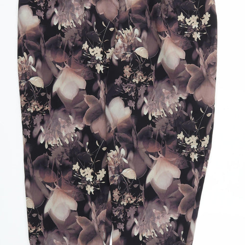 next  Womens Multicoloured Floral  Trousers  Size 16 L25 in - Stretch waistband
