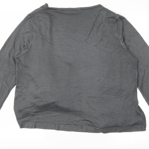 M&S Womens Grey   Cardigan Jumper Size 16