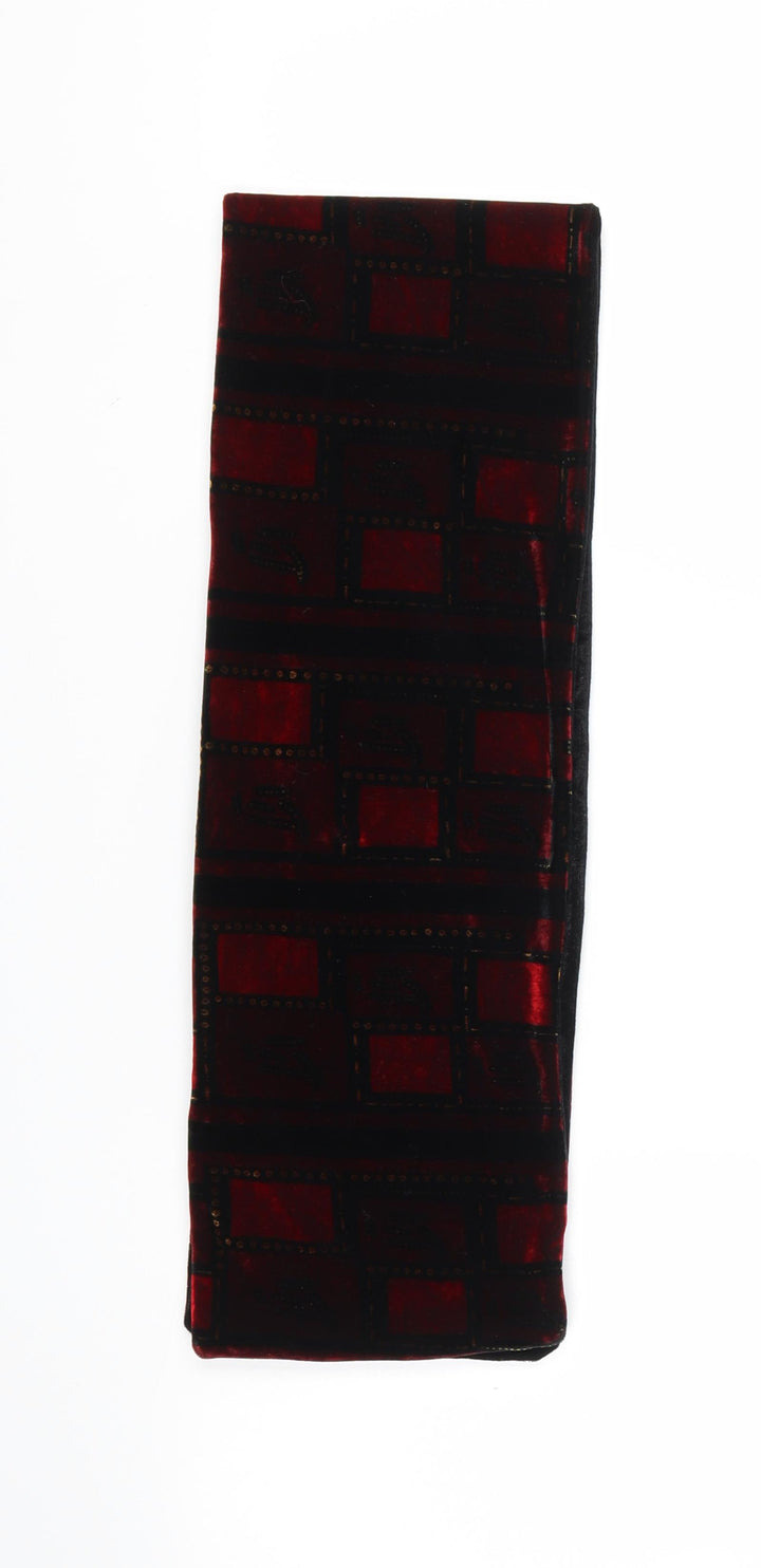 Preworn Womens Red Floral   Scarf