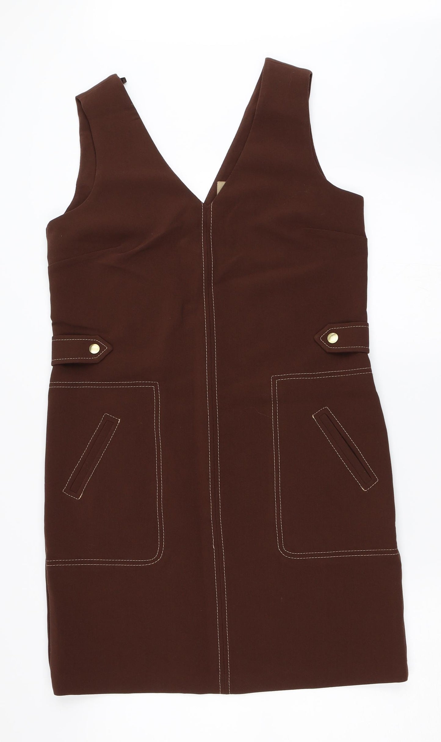 NEXT Womens Brown   Pinafore/Dungaree Dress  Size 10