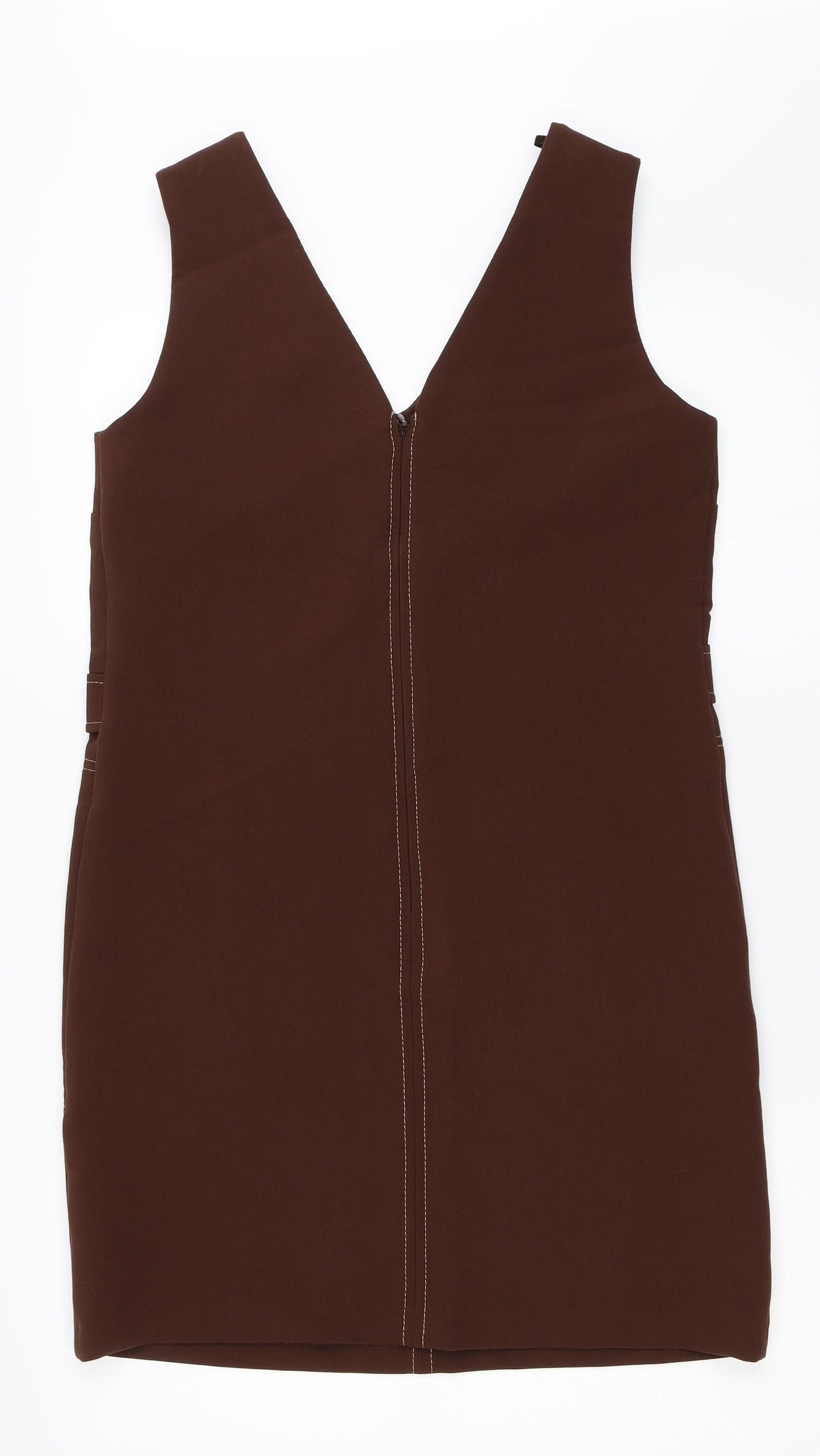 NEXT Womens Brown   Pinafore/Dungaree Dress  Size 10