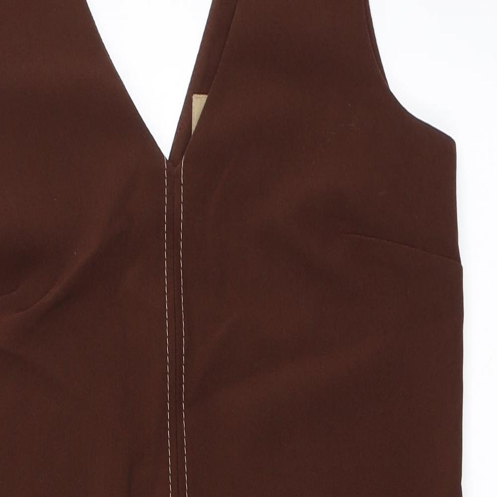 NEXT Womens Brown   Pinafore/Dungaree Dress  Size 10