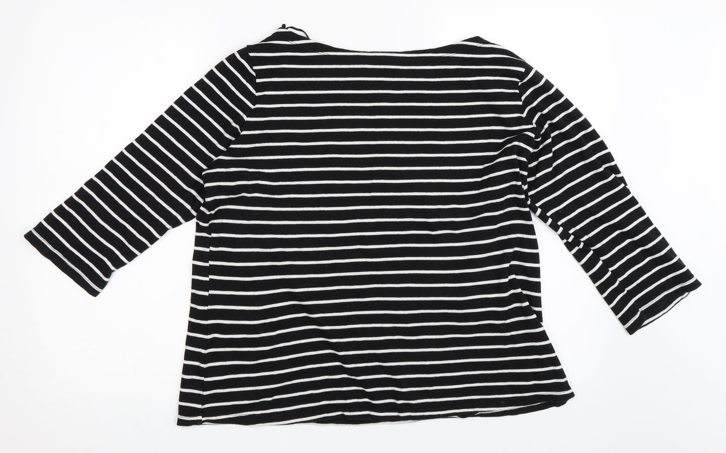 F&F Womens Black Striped  Pullover Jumper Size 18