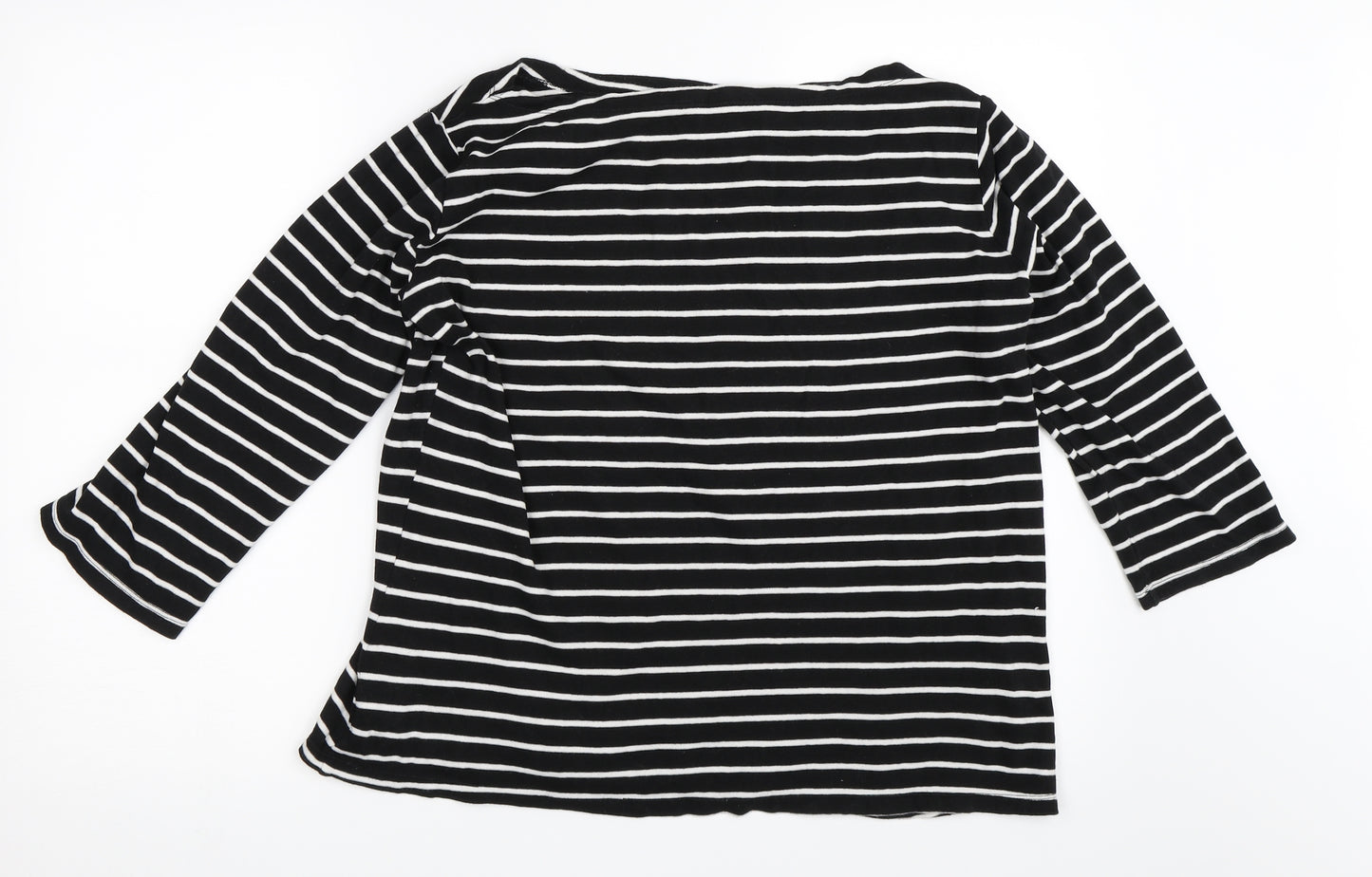 F&F Womens Black Striped  Pullover Jumper Size 18