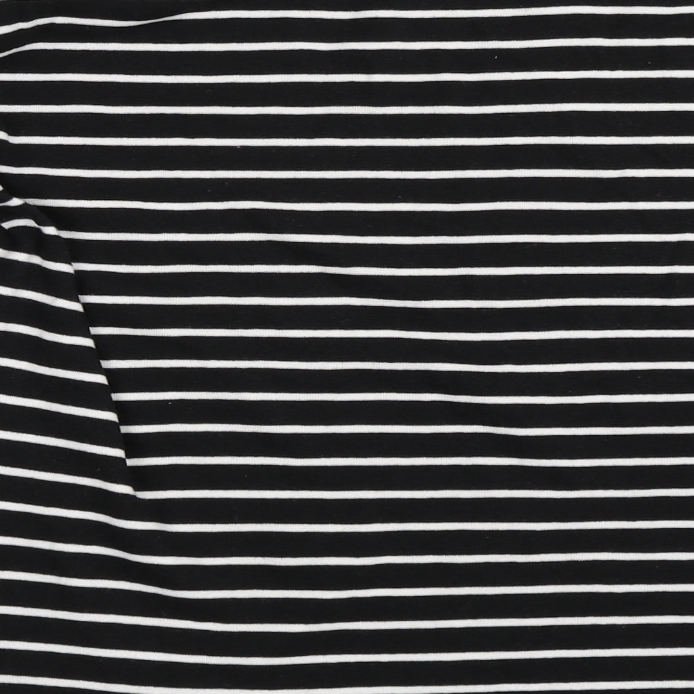 F&F Womens Black Striped  Pullover Jumper Size 18