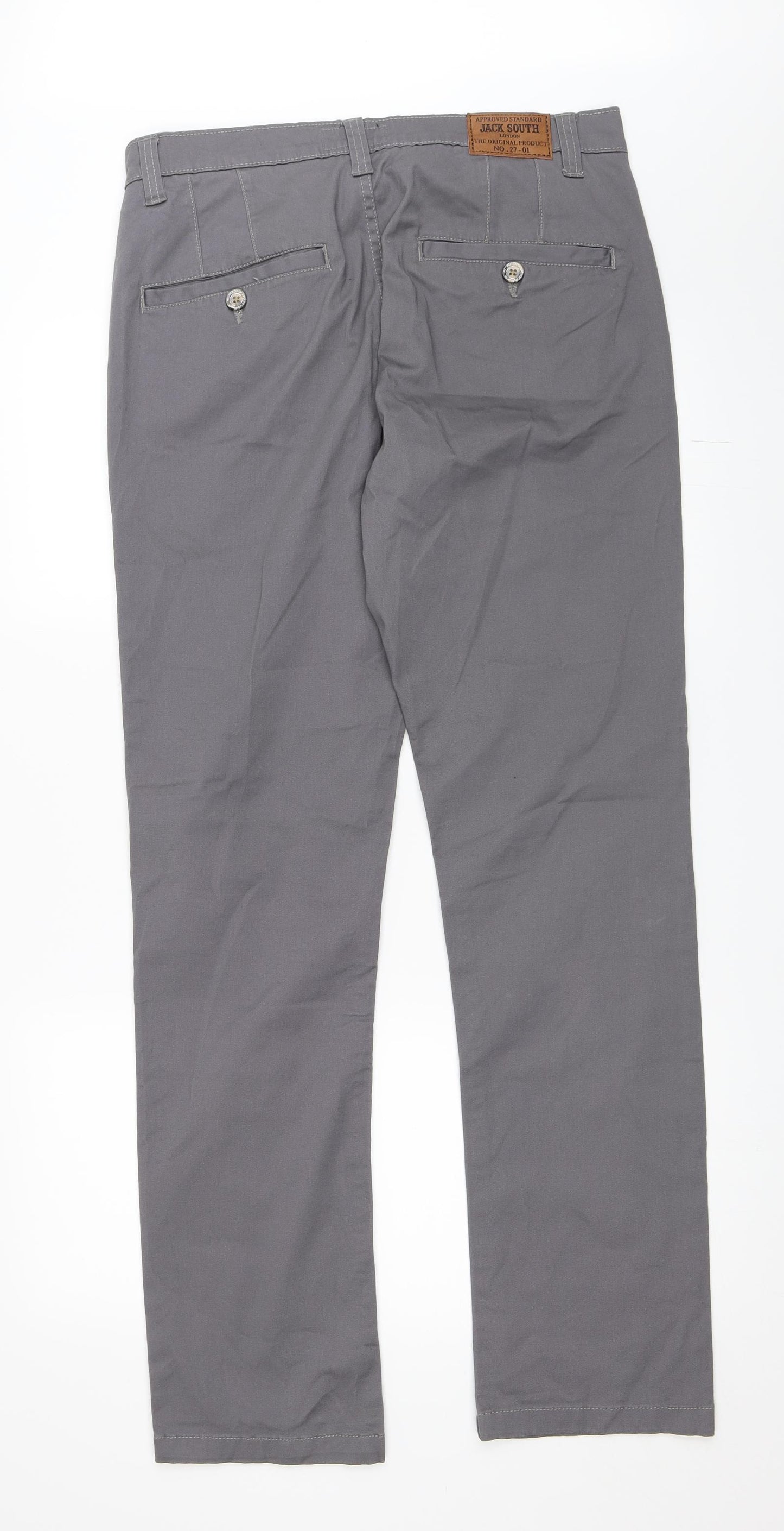 Jack South Mens Grey   Trousers  Size 34 in L33 in