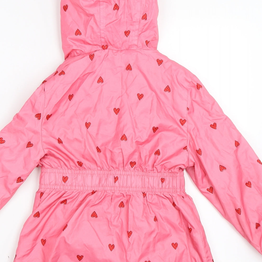 George Girls Pink   Rain Coat Coat Size 6-7 Years