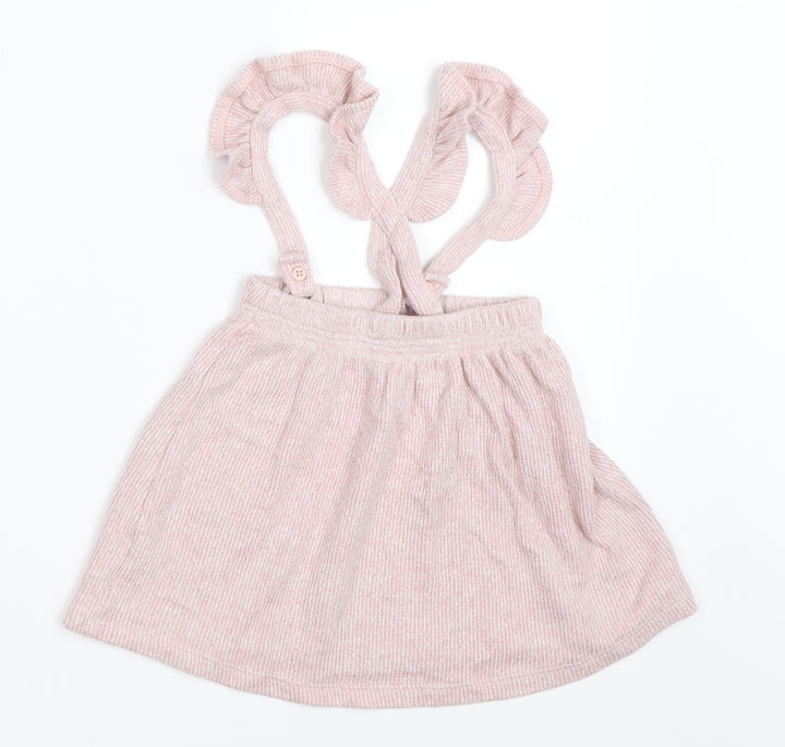 George Girls Pink Pinafore/Dungaree Dress Size 12-18 Months