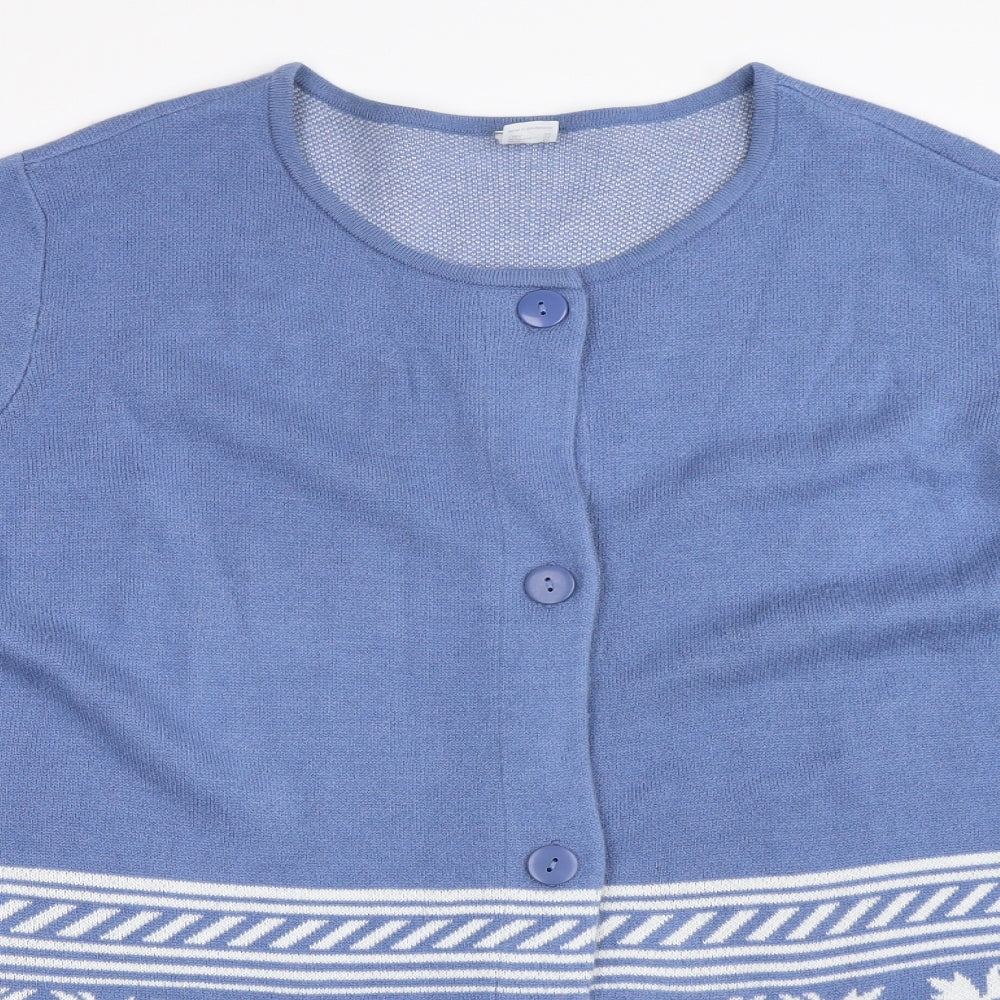 Preworn Womens Blue   Cardigan Jumper Size 28