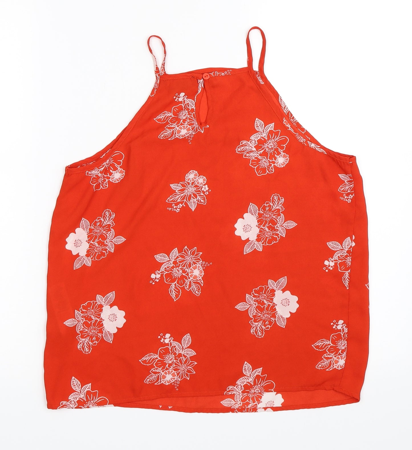New Look Girls Red Floral  Basic Blouse Size 15 Years
