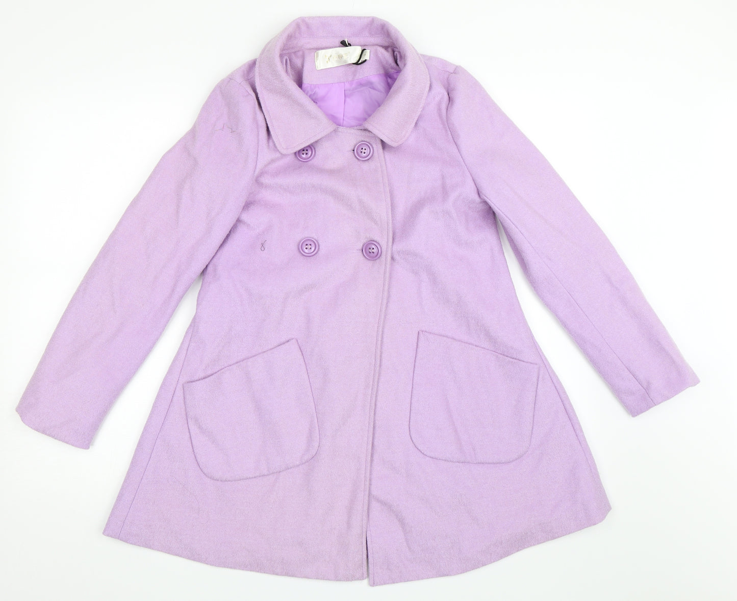 Preworn Womens Purple   Pea Coat Coat Size S