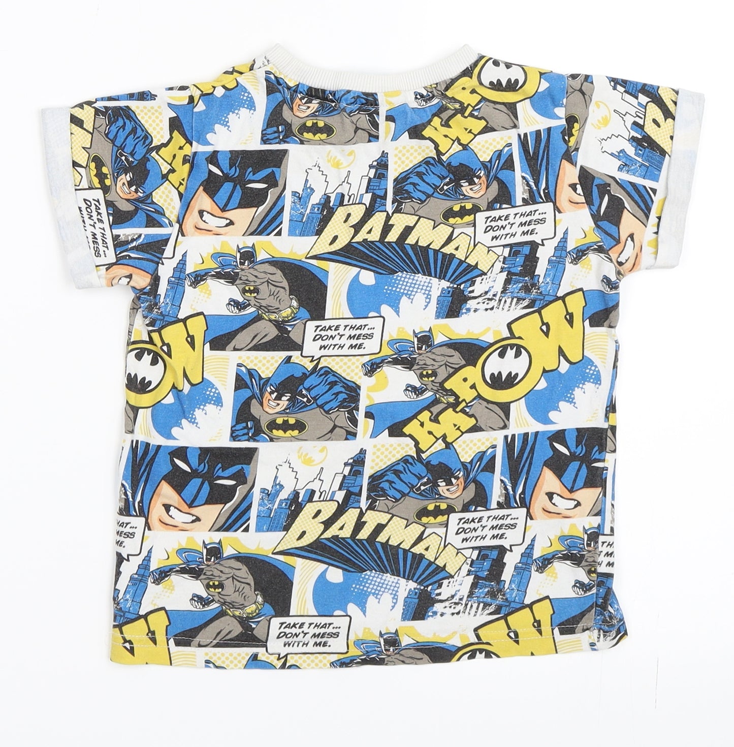 Mothercare Boys Ivory   Basic T-Shirt Size 4 Years  - batman