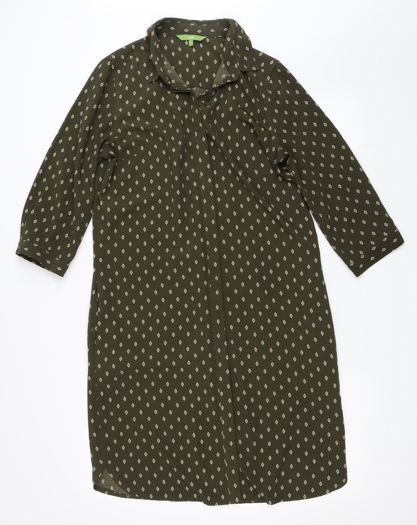 NEXT Womens Green   Shirt Dress  Size 10