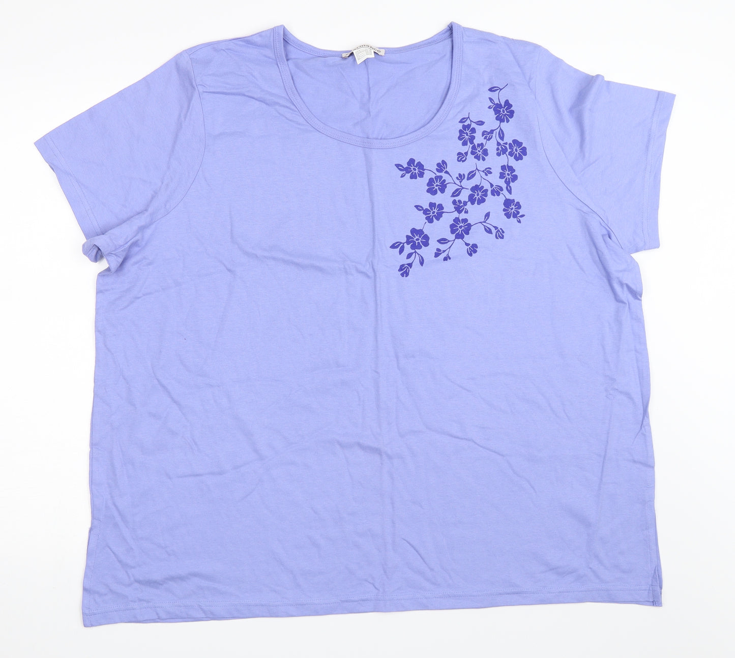 Charmance Womens Blue   Basic T-Shirt Size 26