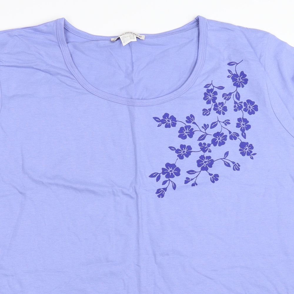 Charmance Womens Blue   Basic T-Shirt Size 26