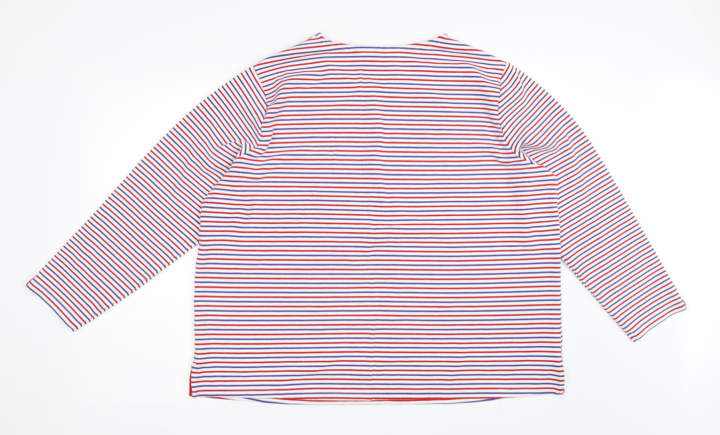 George Womens White Striped  Basic T-Shirt Size 22